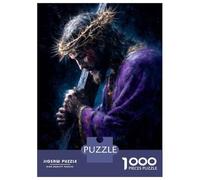 Puzzle 1000 Pièces Jesus Carrying The Cross Puzzle Adulte, Casse-tête, Découpe De Précision, Cadeau Unique pour Anniversaire Et Noël 38x26cm/1000pcs