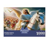 Puzzle 1000 Pièces Jésus Cheval Blanc Ange Jeu Éducatif Stimulant Décor Mur Idée Cadeau Adulte Enfant 38x26cm