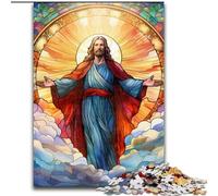 Puzzle 1000 pièces Jésus dans Le Ciel, Puzzle Difficile pour Adultes, idéal pour la décoration de la Maison et du Bureau, Cadeau Parfait pour Un Anniversaire (Taille 26x38cm)
