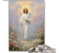 Puzzle 1000 pièces Jésus dans Le Jardin Puzzle 1000 pièces pour Adultes Un Casse-tête Stimulant pour Les Adolescents, Amusant en Famille, Cadeau de décoration d'intérieur DIY (Taille 26x38cm)