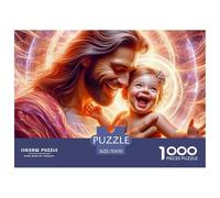 Puzzle 1000 pièces Jésus Enfant Joie - Jésus Riant avec Bébé Jeu éducatif 70x50cm