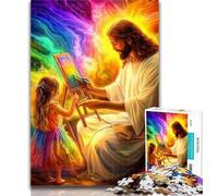 Puzzle 1000 pièces Jésus et la Petite Fille pour Adolescents Puzzle 1000 pièces Relax Games est Un pour Toute la Famille 26x38cm