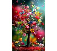 Puzzle 1000 Pièces Jeux éducatif Défi Jouets Arbre à Papillons Fleuris Puzzles Classiques Puzzle DIY Cadeaux de l'art de la Décoration Moderne