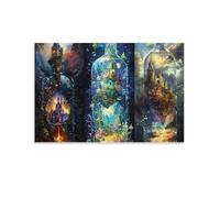 Puzzle 1000 pièces Jeux éducatif Défi Jouets Cadeaux Puzzles Classiques pour Adultes et Enfants à partir de 14 AnsBouteilles de château Fantastique 38x52cm