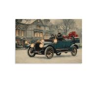 Puzzle 1000 pièces Jeux éducatif Défi Jouets Cadeaux Puzzles Classiques pour Adultes et Enfants à partir de 14 AnsScène hivernale de Voiture Ancienne 50x70cm