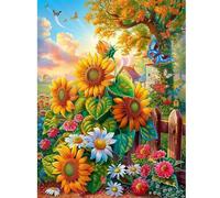 Puzzle 1000 pièces Jeux éducatif Défi Jouets Fleurs de clôture de Ferme Puzzles Classiques Puzzle DIY Cadeaux de l'art de la Décoration Moderne