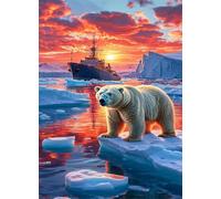 Puzzle 1000 Pièces Jeux éducatif Défi Jouets Ours du Paysage glaciaire Puzzles Classiques Puzzle DIY Cadeaux de l'art de la Décoration Moderne