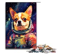 Puzzle 1000 pièces Jeux éducatifs Astronaute bébé Chihuahua Puzzle en Bois pour Adultes pour s'amuser en Famille et Jouer Le Soir 75 x 50 cm