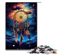 Puzzle 1000 pièces Jeux éducatifs Attrape rêves par SplattersLots de Puzzles colorés épais pour Adultes Puzzle en Bois pour Une soirée de Jeux Amusante en Famille 75x50cm