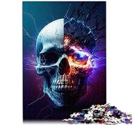 Puzzle 1000 pièces, Jeux éducatifs, crâne en Bois, pour Adultes et Famille, 50x75cm, Puzzle pour Adultes et Enfants