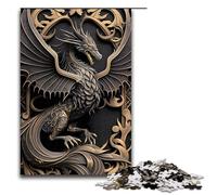 Puzzle 1000 pièces Jeux éducatifs Dragon de la Légende Dorée Puzzles en Bois pour Adultes pour s'amuser en Famille et pour Une soirée de Jeux 75 x 50 cm