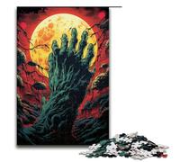 Puzzle 1000 pièces Jeux éducatifs Mains de Zombies au Clair de Lune Puzzle en Bois pour Adultes pour s'amuser en Famille et Jouer Le Soir 75 x 50 cm