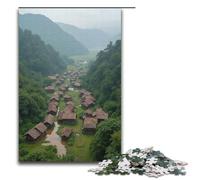 Puzzle 1000 pièces Jeux éducatifs Petit Village Puzzle en Bois pour Adultes pour s'amuser en Famille et Jouer Le Soir 1000 pièces (38 x 26 cm)