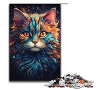 Puzzle 1000 pièces Jeux éducatifs Puzzles colorés psychédéliques mystères pour Adultes Puzzle en Bois pour s'amuser en Famille et Jouer Le Soir 1000 pièces (38 x 26 cm)