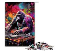 Puzzle 1000 pièces Jeux éducatifs Puzzles gorilles colorés pour Adultes Puzzle en Bois pour s'amuser en Famille et Jouer Le Soir 1000 pièces (75 x 50 cm)
