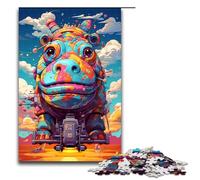 Puzzle 1000 pièces Jeux éducatifs Robot Hippo par SplattersLots de Puzzles de Nuages épais et colorés pour Adultes Puzzle en Bois pour Le Plaisir en Famille et Les soirées de Jeux 75x50cm
