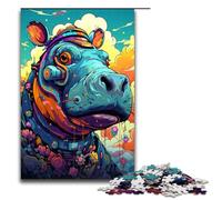 Puzzle 1000 pièces Jeux éducatifs Robot Hippo par SplattersLots de Puzzles de Nuages épais et colorés pour Adultes Puzzle en Bois pour Le Plaisir en Famille et Les soirées de Jeux 75x50cm