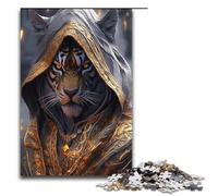 Puzzle 1000 pièces Jeux éducatifs Tigres de Lune à Capuchon Puzzle en Bois pour Adultes pour s'amuser en Famille et Jouer Le Soir 1000 pièces (38 x 26 cm)