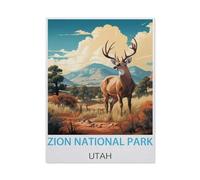 Puzzle 1000 Pièces, Jeux pour Adultes，Parc National de Zion, Utah，Puzzles Le Puzzle en Bois, Jeux Éducatifs, Ensembles De Puzzle pour La Famille（75x50cm）-M59