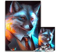 Puzzle 1000 pièces Jigsaw Boss Black Leopard, Jeu interactif Familial, Cadeau Artisanal avec Illustrations colorées 50x75cm/19,68x29,52 Pouces