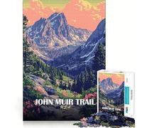 Puzzle 1000 pièces John Muir Trail,Paysage des États-Unis,Affiche ajustée,Jeu,Concentration,entraînement,Amusement,détente,Cadeau de Noël (50x75cm)