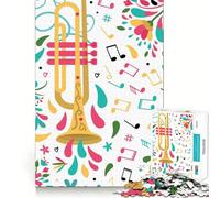 Puzzle 1000 pièces Joueur de Trompette dans Un Orchestre Qualité supérieure Jeu de réflexion et d'exercice Mental Cadeau d'anniversaire Amusant et apaisant (50x75cm)