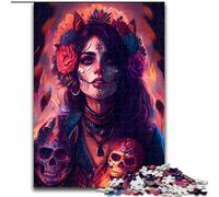 Puzzle 1000 pièces Jour des Morts Puzzles Adultes 1000 pièces Idéal pour la décoration de la Maison et du Bureau, Cadeau Parfait pour Un Anniversaire Taille 26x38cm
