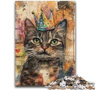 Puzzle 1000 pièces « Joyeux Anniversaire » pour Adultes et Adolescents, idéal pour Les Vacances à la Maison, avec Affiche et fiche de Questions-réponses (38x26cm)