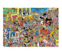 Jumbo Puzzle Jan Van Haasteren – Dia de Los Muertos – 1000 pièces, humoristique, carton 100% recyclé