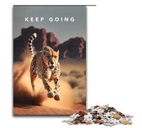 Puzzle 1000 pièces Keep Going Motivation pour Adultes Puzzle en Bois Superbes Cadeaux pour Noël 75 x 50 cm