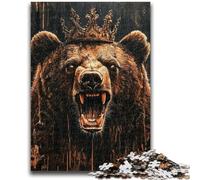 Puzzle 1000 pièces King Brown Bear pour Adultes et Adolescents, Jeux éducatifs, décoration Murale, Cadeaux d'anniversaire et de Noël Uniques (38x26cm)