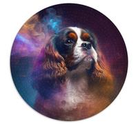Puzzle 1000 pièces King Charles Spaniel pour Adultes, idéal pour Les Adolescents, Les Liens familiaux, Les Casse-têtes et la décoration d'intérieur DIY, 67,5 x 67,5 cm