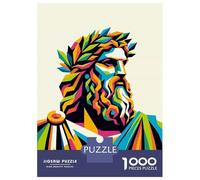 Puzzle 1000 Pièces King of The Gods Zeus Puzzle Adulte, Casse-tête, Découpe De Précision, Cadeau Unique pour Anniversaire Et Noël 70x50cm/1000pcs