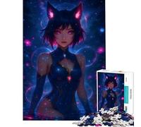 Puzzle 1000 pièces Kitsune Ciel Nocturne pour Jeu éducatif défi et Divertissement pour Les Jeux (Dimensions 75x50cm)