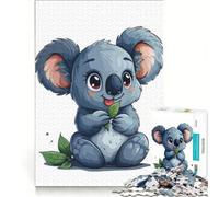 Puzzle 1000 pièces Koala Animal Mignon Jeux relaxants Décompression intellectuelle Collection d'artistes Beaux-Arts 38x26cm