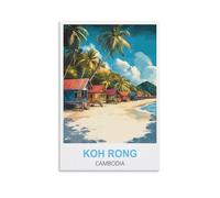 Puzzle 1000 pièces, Koh Rong Cambodge. Puzzle 1000 pièces pour Adultes, Puzzle à Peindre, Puzzle Stimulant à réaliser soi-même, 52 x 38 cm.