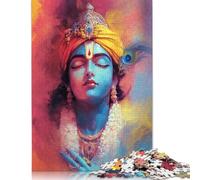 Puzzle 1000 pièces « Krishna Peaceful Art » pour Adultes, difficulté : renforce Les Relations Entre Les Membres de la Famille (38 x 26 cm)