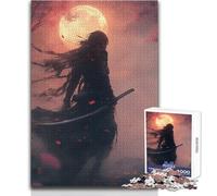 Puzzle 1000 pièces Kunoichi Assassin au Clair de Lune:Un Passe-Temps paisible et satisfaisant Assemblage Parfait, découpe de précision Dimensions:38x52cm