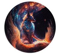 Puzzle 1000 pièces Kurama Un Renard à Neuf queues Puzzle Circulaire pour Adultes et Enfants à partir de 12 Ans Puzzles en Carton Puzzle de Noël Cadeaux Taille : 67,5 x 67,5
