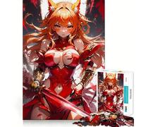 Puzzle 1000 pièces La colère du Chevalier Kitsune Jeu de réflexion Pièces précises et sans Couture Activité Amusante en Famille 38x52cm