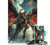 Puzzle 1000 pièces La Colère du Dragon Jeu de réflexion Amusant Conception sans Espace Emboîtement Parfait pour Les réunions de Famille (50x75cm)