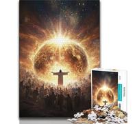 Puzzle 1000 pièces La Croix de Jésus pour Adultes et Adolescents, Chaque pièce est Unique - Jeu Familial Stimulant et Amusant 38x26cm