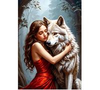 Puzzle 1000 Pièces : La Dame et le Loup
