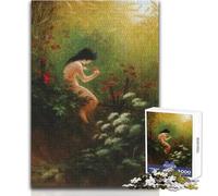 Puzzle 1000 pièces « La Fille à la Fleur » de Karl Wilhelm Diefenbach - Jeu intellectuel et éducatif pour Un Père Noël Secret - Dimensions : 50x75cm