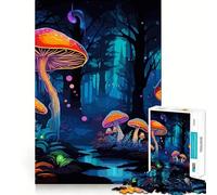 Puzzle 1000 pièces La forêt de Champignons pour Adolescents, Jeu de logique Fine, Bords Nets et agréables, Cadeau de qualité supérieure (38x26cm)