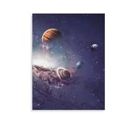 Puzzle 1000 pièces，La Formation des planètes du système Solaire，Adulte Loisirs et Divertissement Puzzle-Enfants Jouet Éducatif Décoration（38x26cm）-AQ71