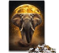 Puzzle 1000 pièces La Lune et l'Éléphant pour Adultes et Adolescents, pour Un Moment de détente à la Maison Chaque pièce est Unique - Jeu Familial Stimulant et Amusant (38x52cm)