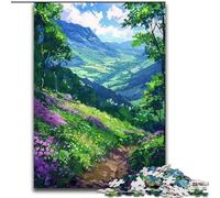 Puzzle 1000 pièces La Montagne Verte pour Adolescents et Adultes, Jeu Stimulant Chaque pièce est Unique - Jeu Familial Stimulant (26x38cm)