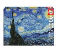 Educa Borras 1000 Pieces La Noche Estrellada Vincent Van Gogh Wooden Puzzle Bleu