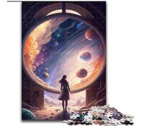 Puzzle 1000 pièces La Porte de l'Inconnu en Carton, Taille 26x38cm, décoration idéale pour la Maison ou Le Bureau, Cadeau de Noël idéal